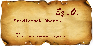 Szedlacsek Oberon névjegykártya